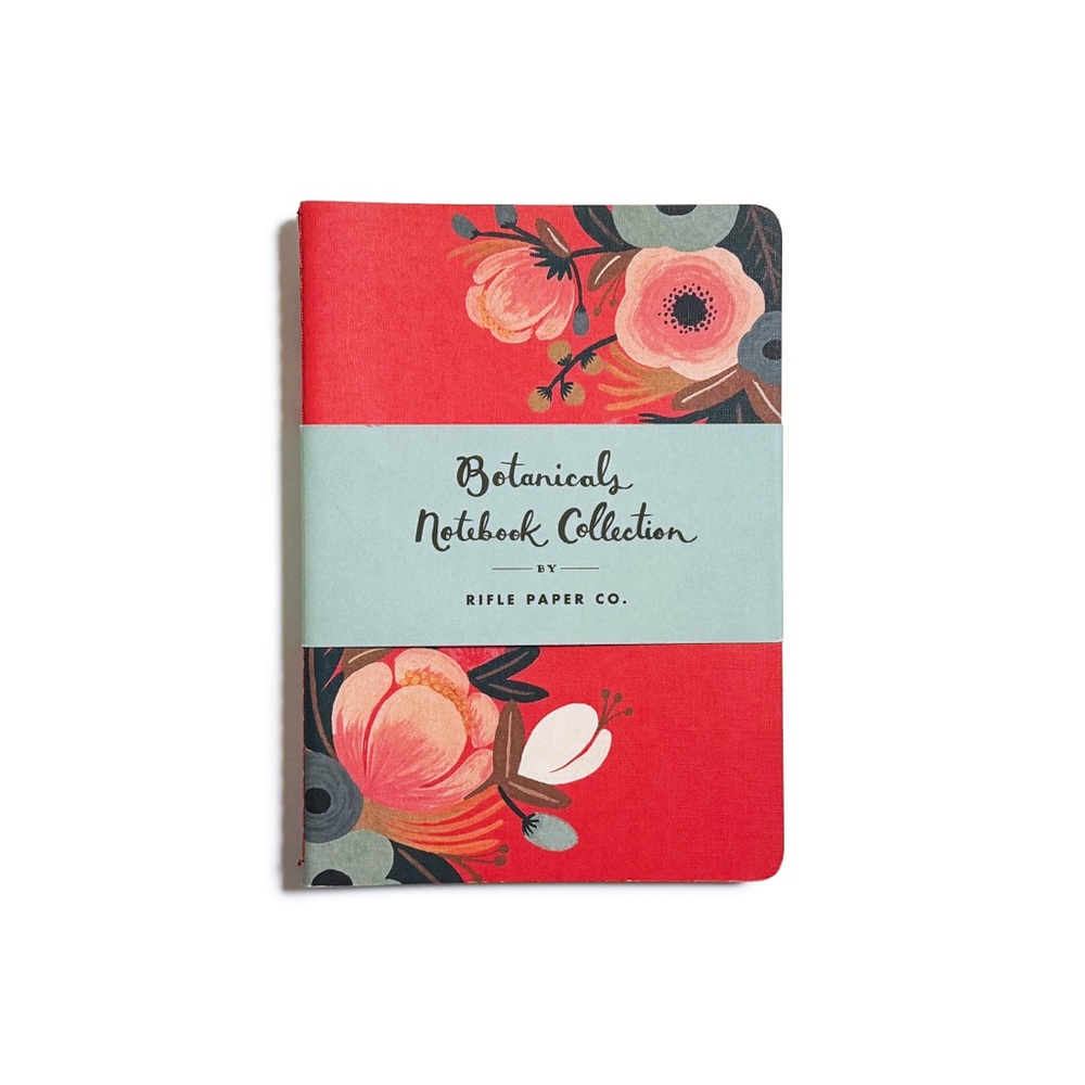 RIFLE PAPER CO. Botanicals Notebook Collection, 3 pcs